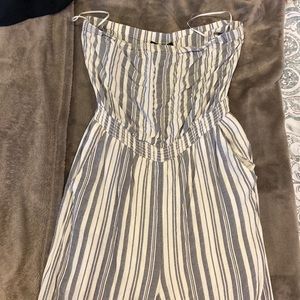 Dynamite strapless jumpsuit with full legs